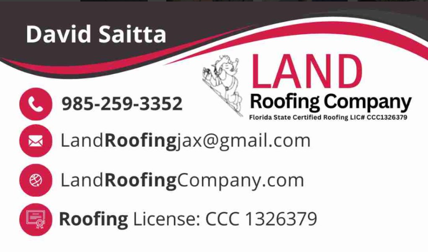David Saitta — Land Roofing Company, FL State Certified Roofing License CCC 1326379