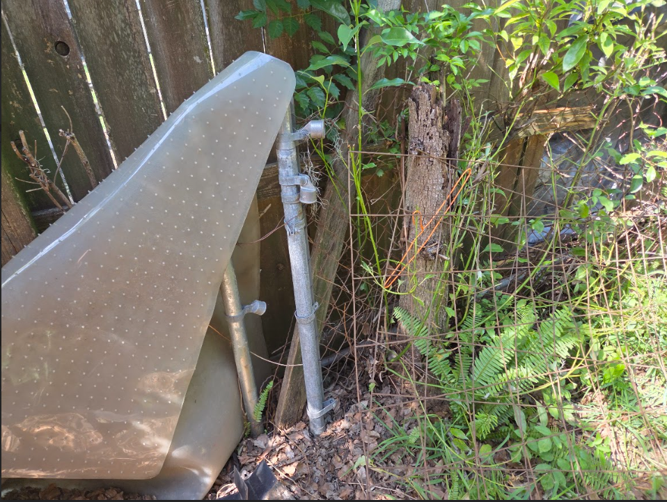 Fence damage before repair photo 3 — P1Mitigators Jacksonville FL