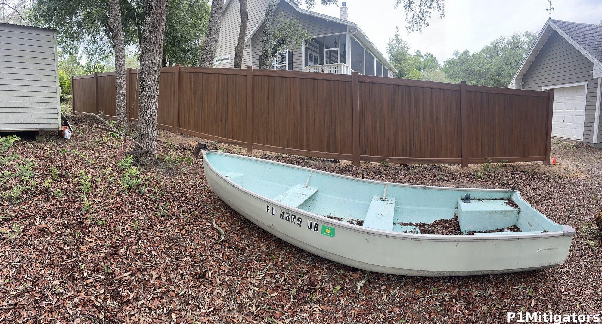 PVC / Vinyl Fencing project photo 3 by P1Mitigators Jacksonville FL