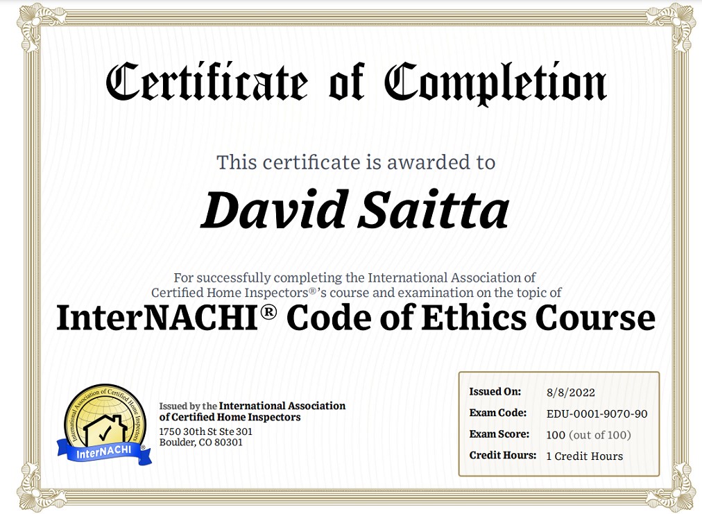 InterNACHI Certified