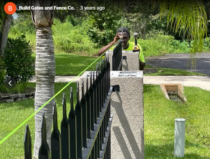 Aluminum railing installation by Build Gates and Fence Co.