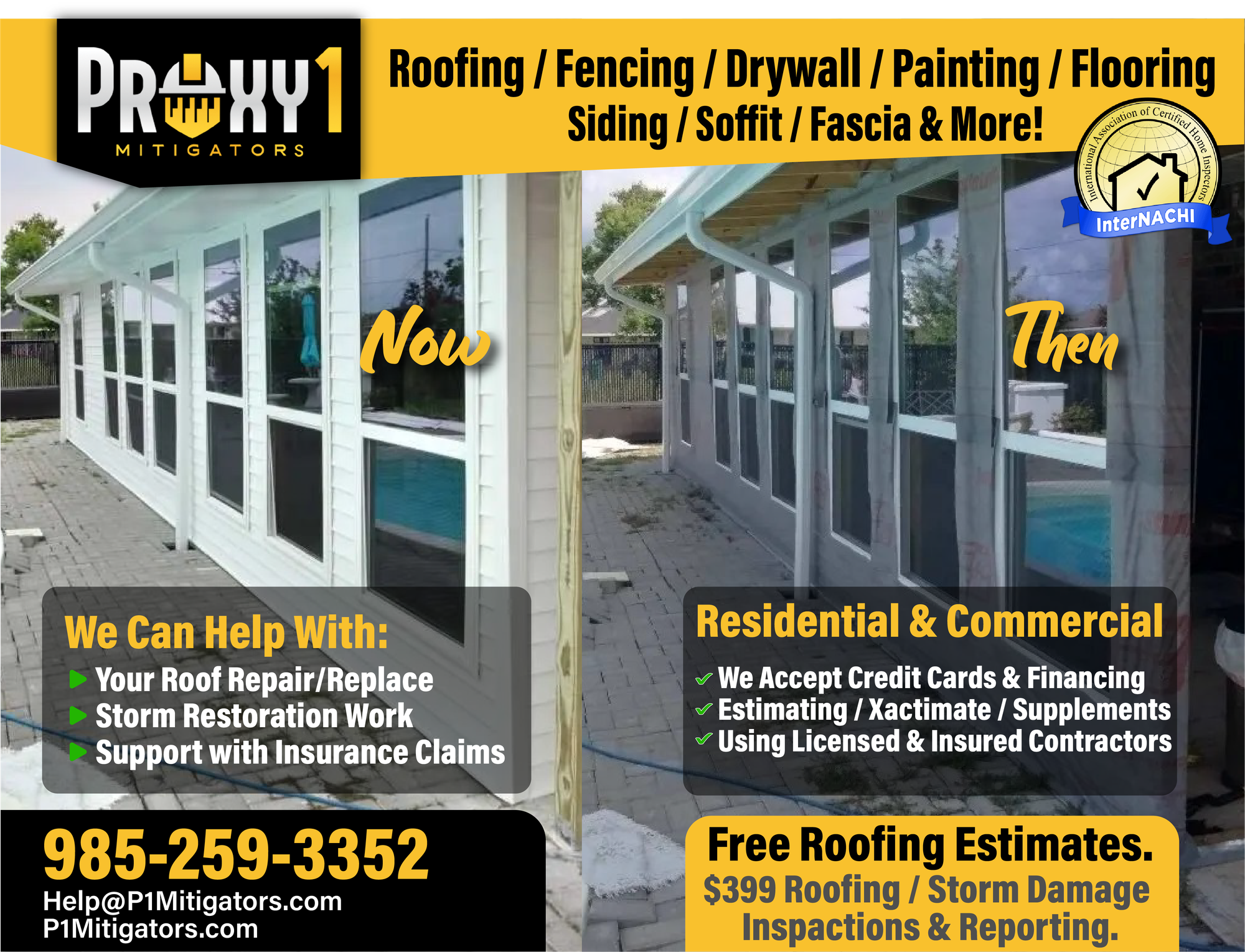 Before and after siding restoration
