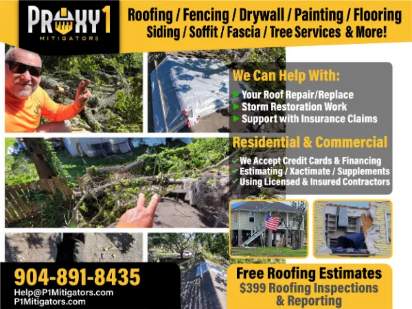 Debris Hauling & Cleanup services by P1Mitigators in Jacksonville FL