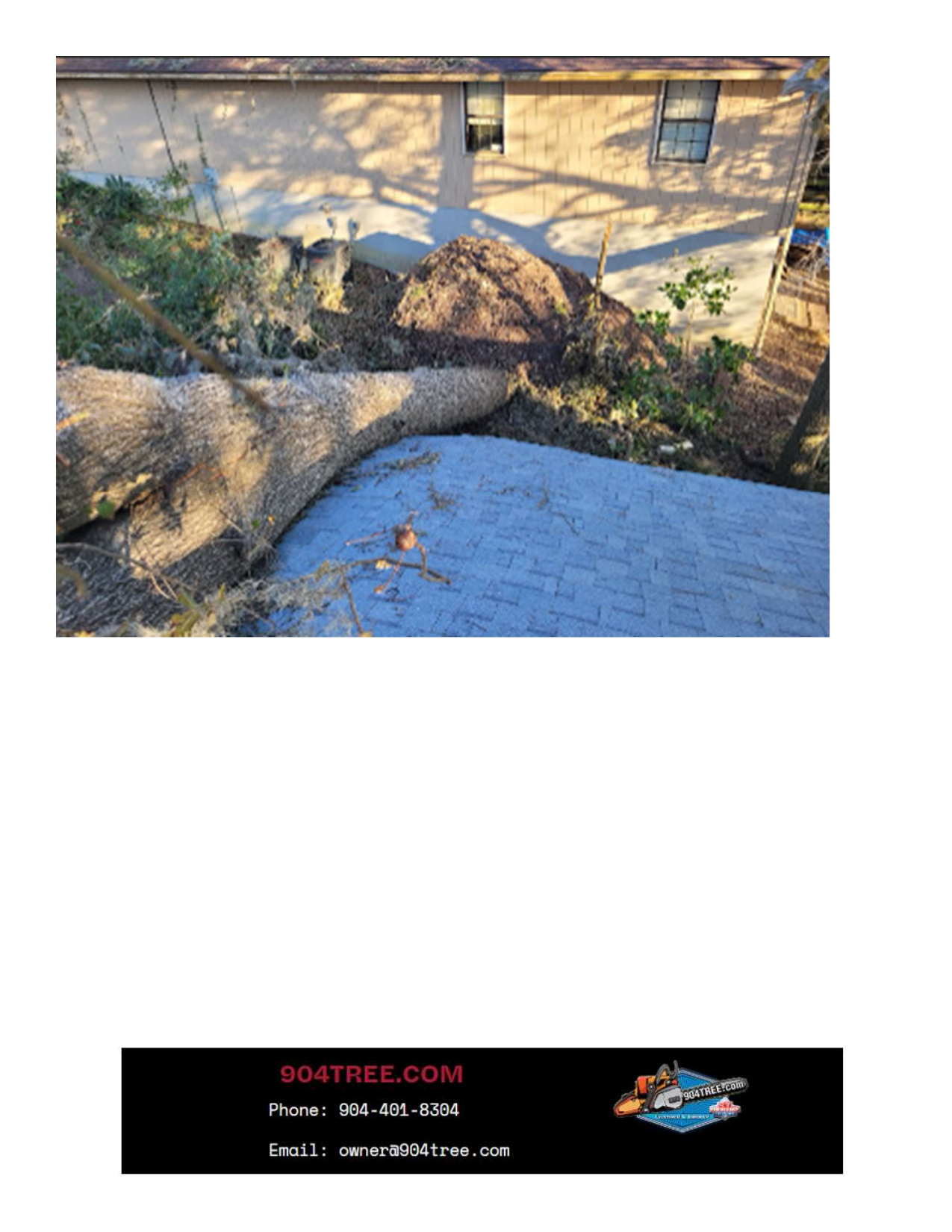 Property Damage — Downed Trees, Crushed Fences, Blocked Driveway