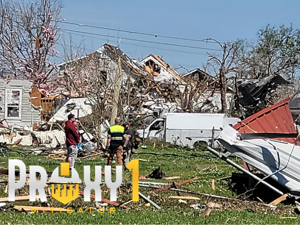 Tornado damage in Louisiana
