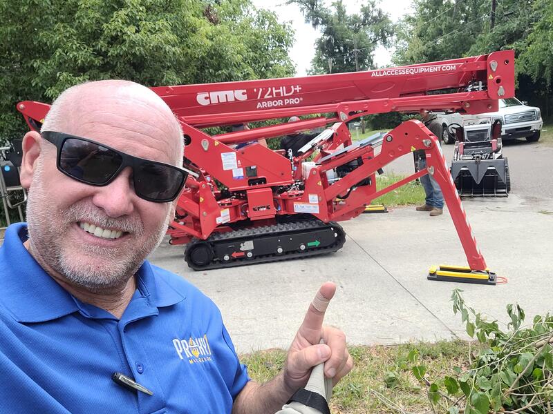 Dave Saitta on-site with storm-downed tree